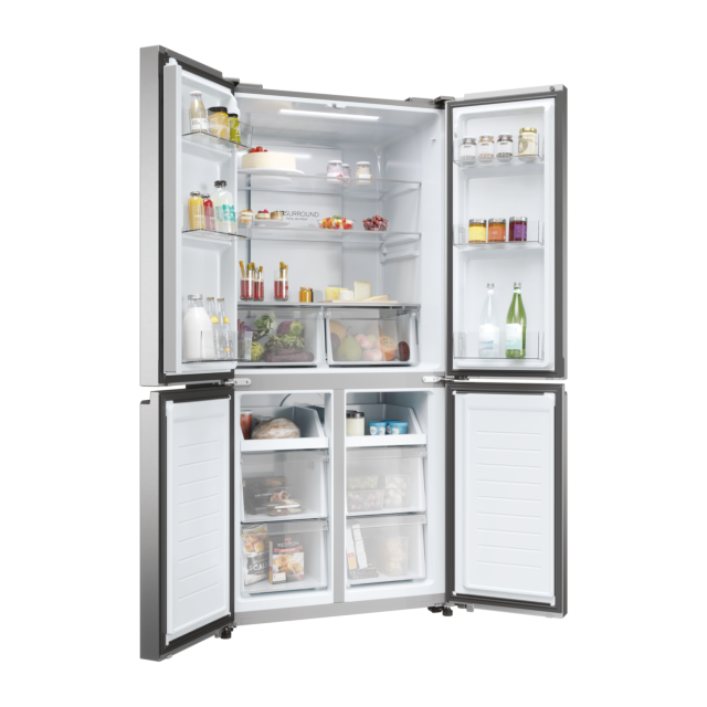 Haier HCR3818ENMM 83.3cm Total No Frost Fridge Freezer - Inox