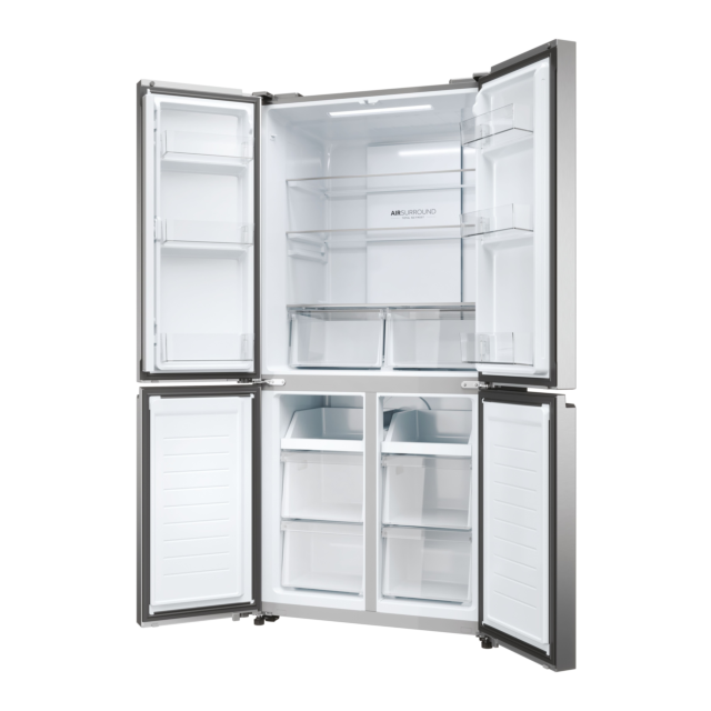 Haier HCR3818ENMM 83.3cm Total No Frost Fridge Freezer - Inox