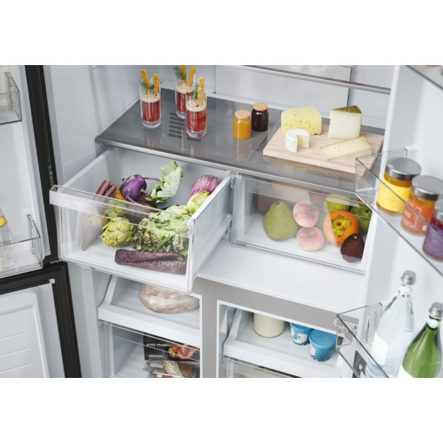 Haier HCR3818ENMM 83.3cm Total No Frost Fridge Freezer - Inox