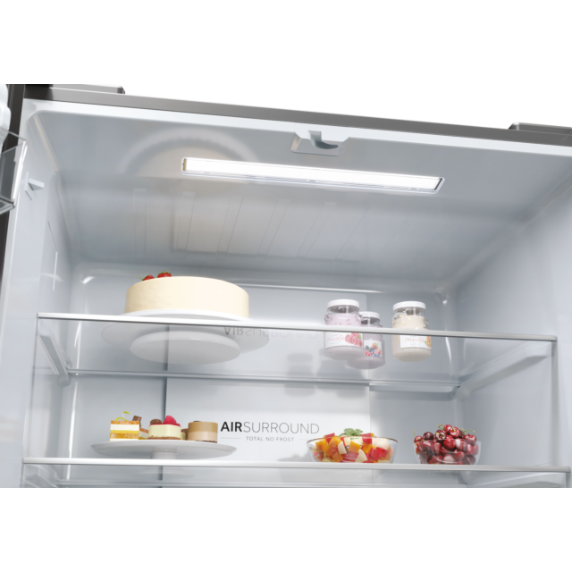 Haier HCR3818ENMM 83.3cm Total No Frost Fridge Freezer - Inox
