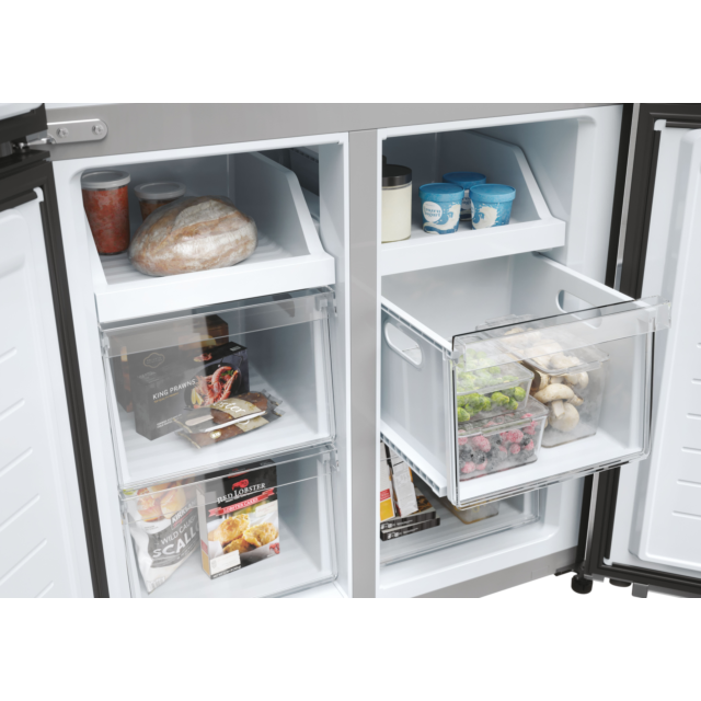 Haier HCR3818ENMM 83.3cm Total No Frost Fridge Freezer - Inox