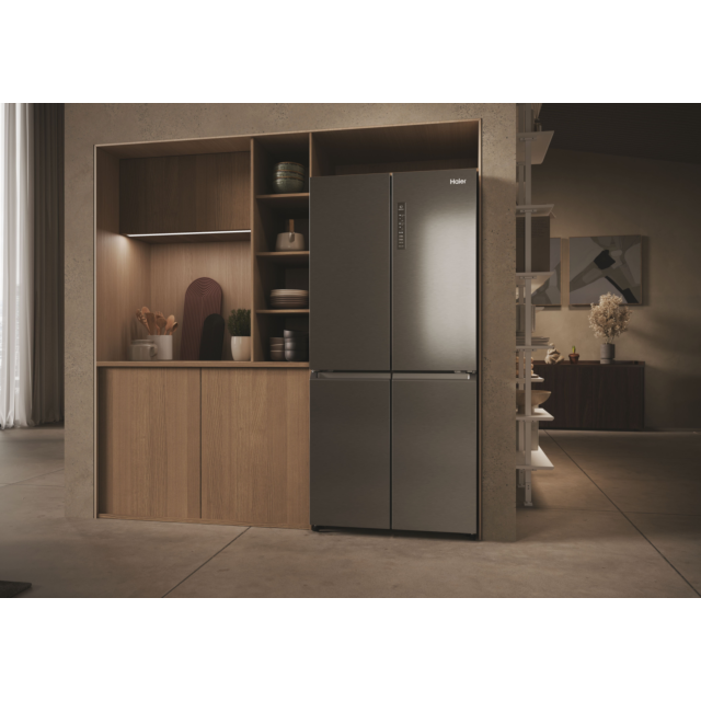 Haier HCR3818ENMM 83.3cm Total No Frost Fridge Freezer - Inox