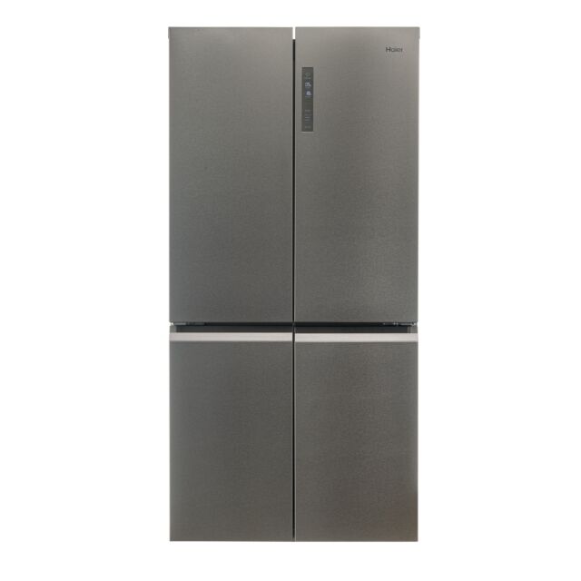 Haier HCR59F19ENMM 90.8cm 60/40 Frost Free American Fridge Freezer - Platinum Inox