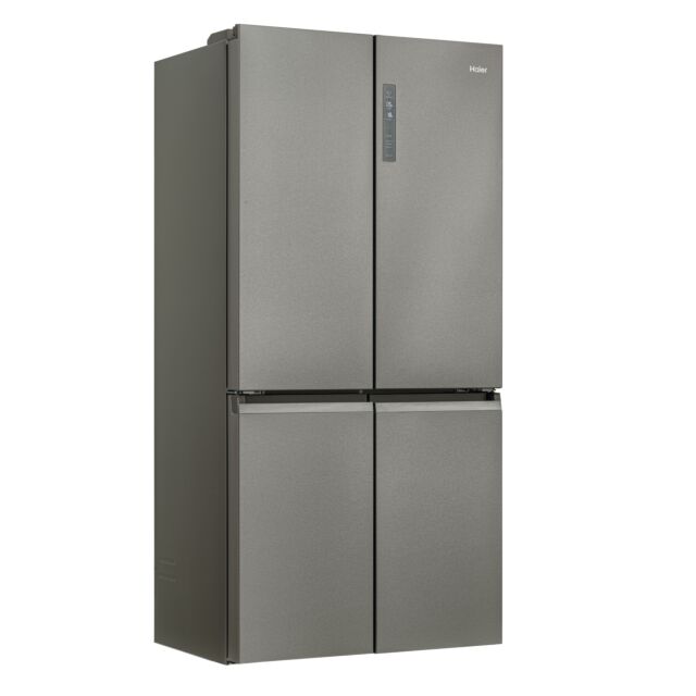 Haier HCR59F19ENMM 90.8cm 60/40 Frost Free American Fridge Freezer - Platinum Inox