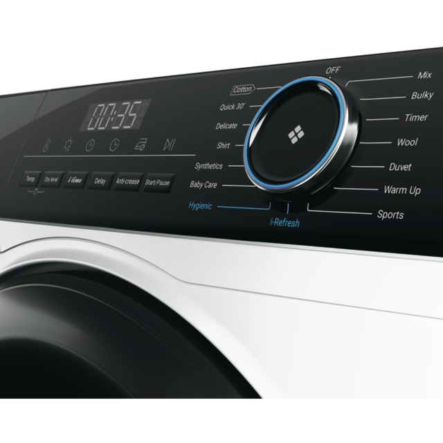Haier HD80-A2939 8kg Heat Pump Tumble Dryer, White, Series 3 