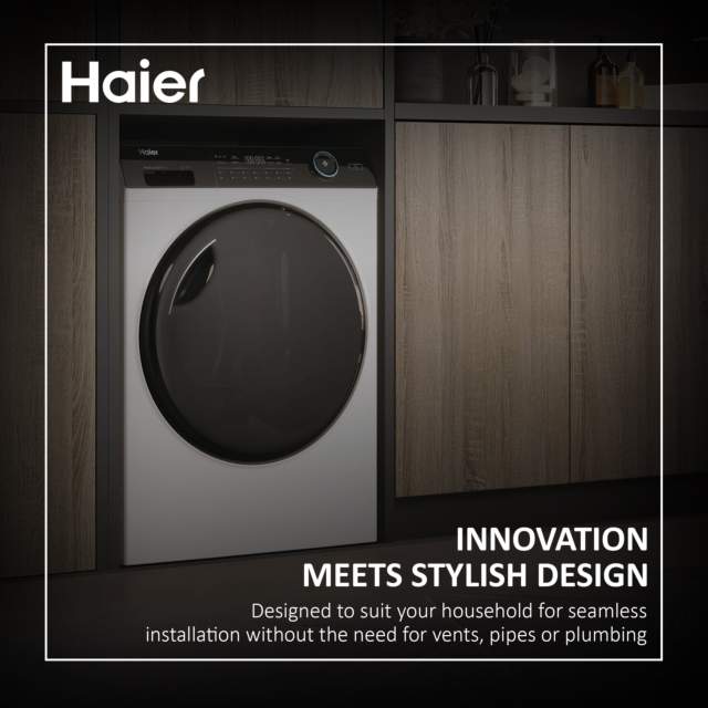 Haier HD90-A2939S-UK 9kg Heat Pump Tumble Dryer - Graphite
