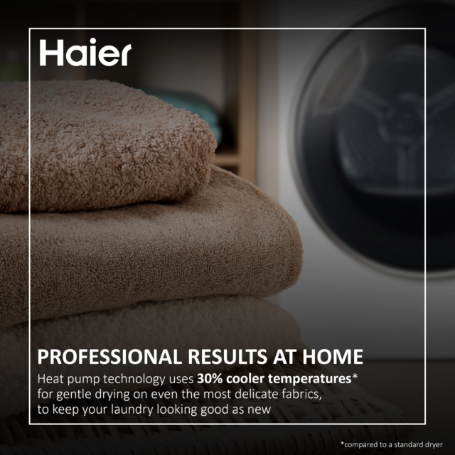 Haier HD90-A2939S-UK 9kg Heat Pump Tumble Dryer - Graphite
