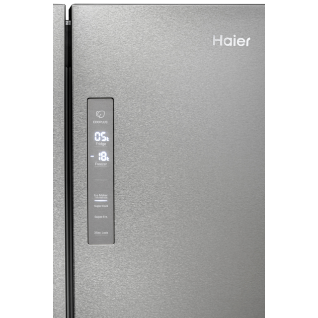 Haier HTF_520IP7 90.5cm Frost Free American Style Fridge Freezer - Platinum Inox