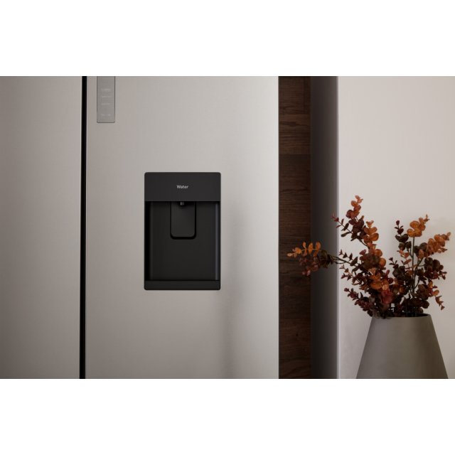 Haier HTF_520IP7 90.5cm Frost Free American Style Fridge Freezer - Platinum Inox