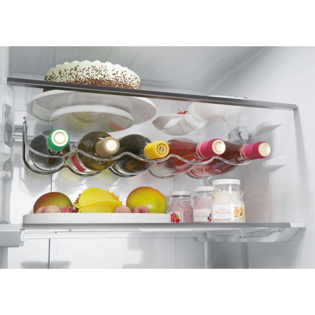 Haier HTW5618EWMP 59.5Cm Frost Free 3D Fridge Freezer Dark Inox