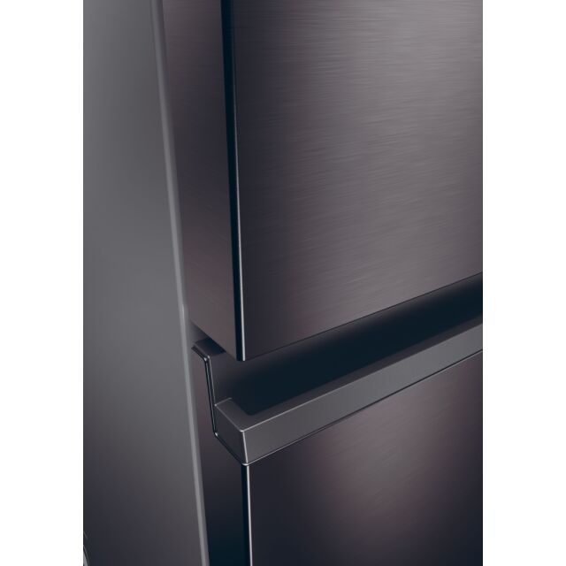Haier HTW5618EWMP 59.5Cm Frost Free 3D Fridge Freezer Dark Inox