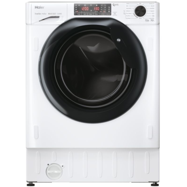 Haier HWDQ90B416FWBRUK 9/5kg 1600rpm Washer Dryer - Graphite with Black Door 