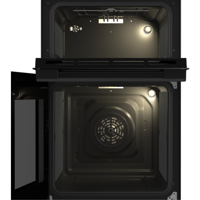 Hisense HDCEC5C10B 50cm Double Oven Electric Cooker with Ceramic Hob - Black 
