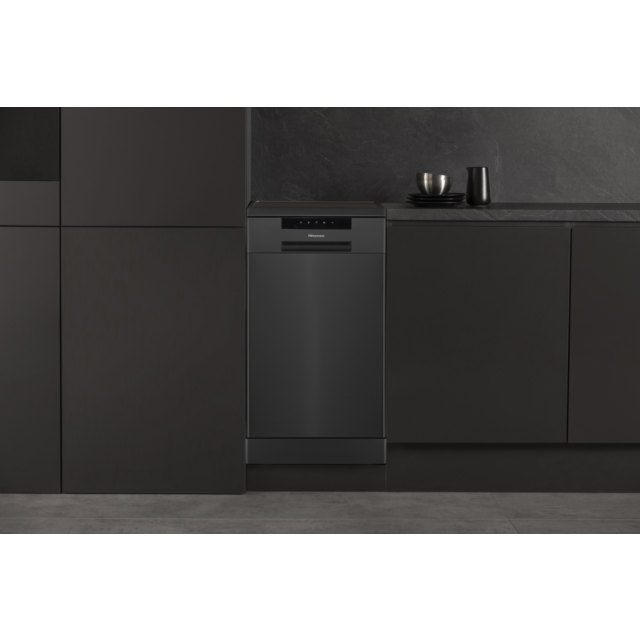 Hisense HS523E15BUK Slimline Dishwasher - Black - 10 Place Settings 