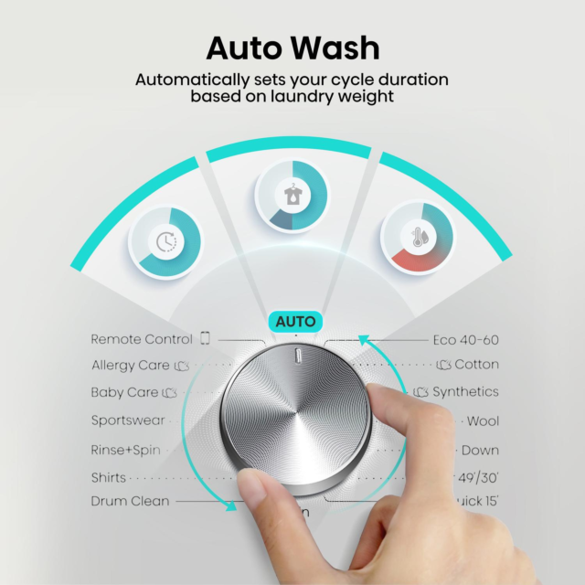 Hisense WF3S8043BB3 8kg 1400 Spin Washing Machine - Black 