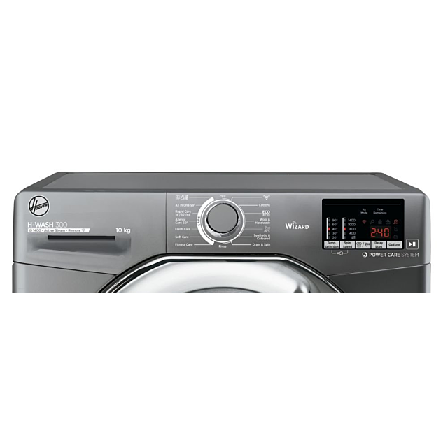Hoover H3WS4105DACGE H-Wash 300, 10kg 1400rpm Washing Machine - Graphite