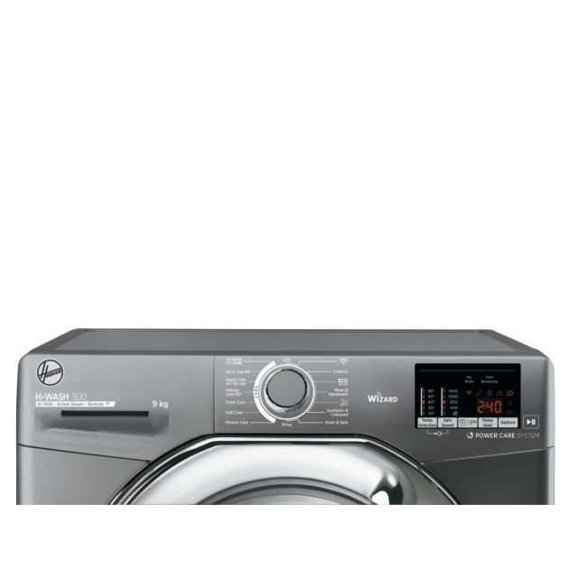 Hoover H3WS495DACGE H-Wash 300, 9kg 1400rpm Washing Machine - Graphite