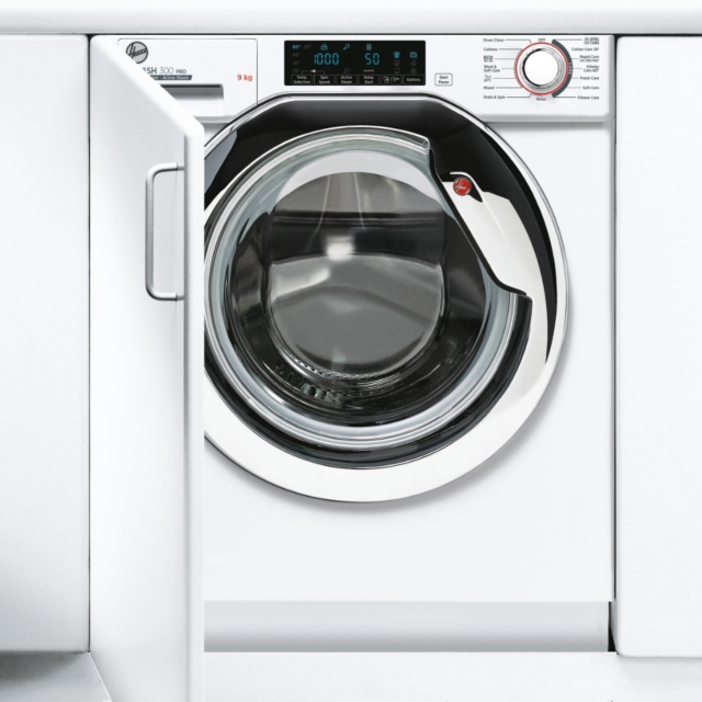 Hoover HBWS 49D3ACBE-80 9kg, 1400rpm, black & chrome 