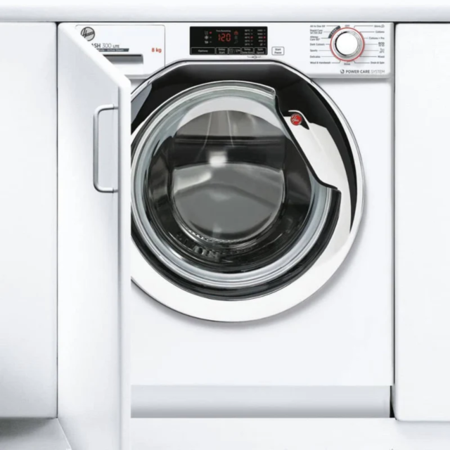 Hoover HBWS 58D1ACE-80 8kg, 1500rpm, white & chrome 