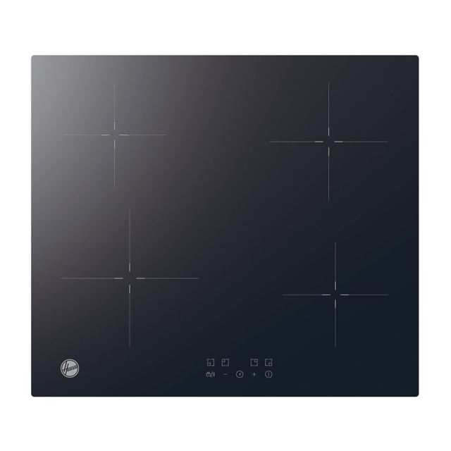 Hoover HI642CBB 60 cm Induction Hob, 4 zones (with boosters), front touch control, power management,