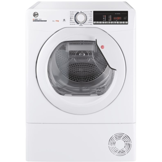Hoover HLE H9A3TE-80/N H-Dry 300, 9kg Heat Pump Dryer, WiFi, aquavision 