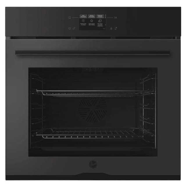 Hoover HO6 M5C5HTB 78L Single Oven, 25F + WiFi, Steam clean, Colour UX, Telescopic, Airfry 