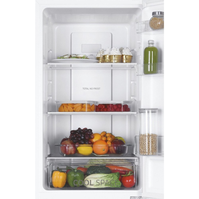 Hoover HOCH1T518FWHK 1.8M X 55Cm, Frost Free, White, 3 Shelves, Silver Trims, 4 Freezer Drawers Whit