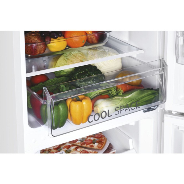 Hoover HOCH1T518FWHK 1.8M X 55Cm, Frost Free, White, 3 Shelves, Silver Trims, 4 Freezer Drawers Whit