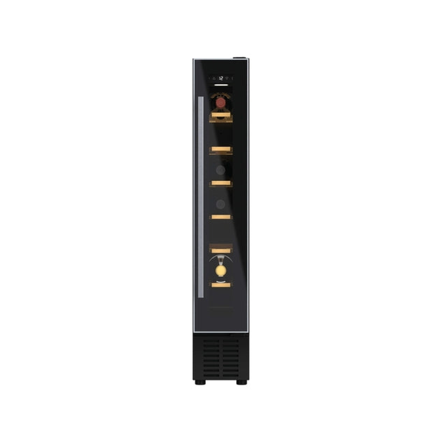 Hoover HWCB 15 UK/1 15 cm wine cooler, 7 bottles, Black with slim Stainless Steel Frame 