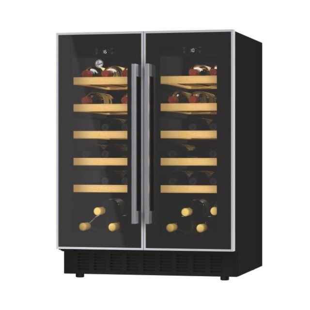 Hoover HWCB 60D UK/N  HWCB60DUK/N 59.5cm Built In Wine Cooler - Black