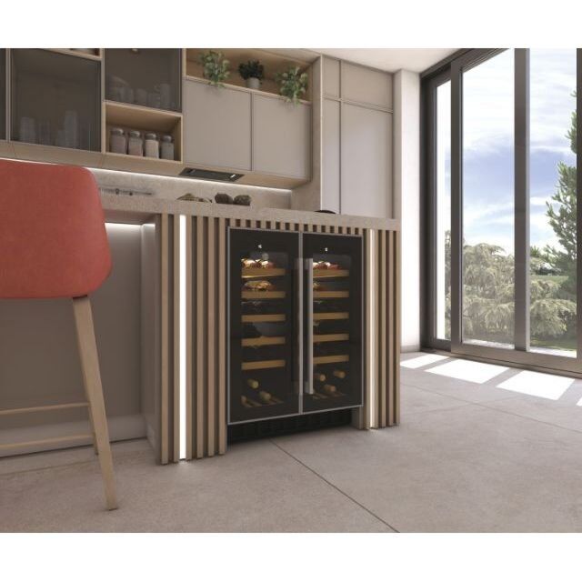 Hoover HWCB 60D UK/N  HWCB60DUK/N 59.5cm Built In Wine Cooler - Black