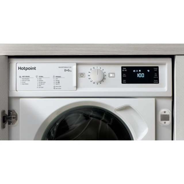Hotpoint BI WDHG 861485 BIWDHG861485 8kg/6kg 1400 Spin Built In Washer Dryer - White