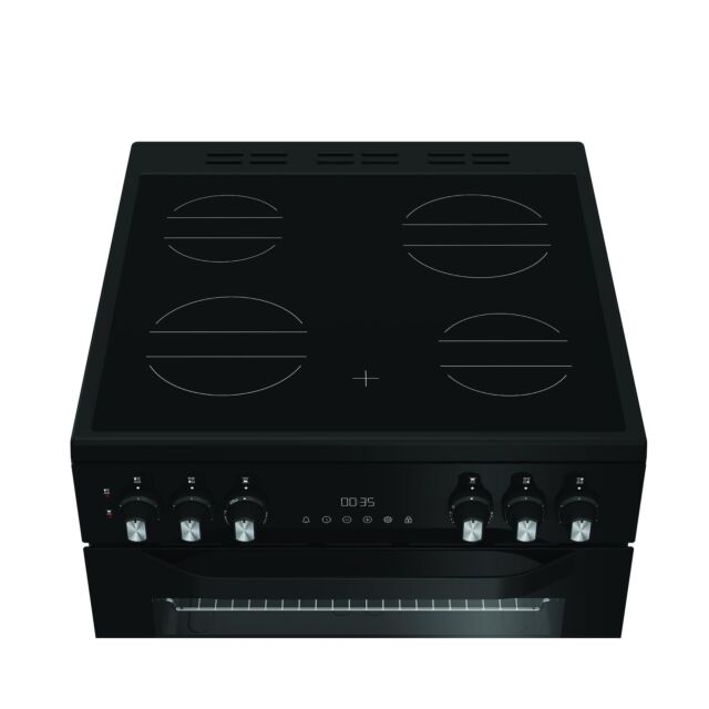 Hotpoint HDE6VDC2B1 60cm Double Oven Electric Cooker - Black