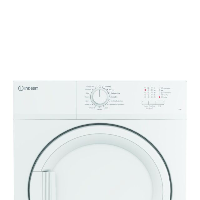 Indesit CYDA81WWGLUK 8Kg Vented Tumble Dryer - White