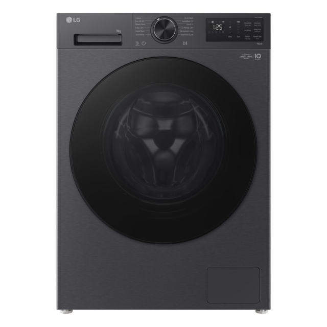 Lg F2X50S9TBB 9kg 1200 Spin Washing Machine - Black 
