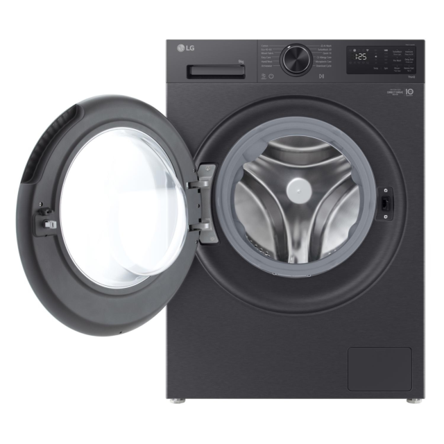 Lg F2X50S9TBB 9kg 1200 Spin Washing Machine - Black 