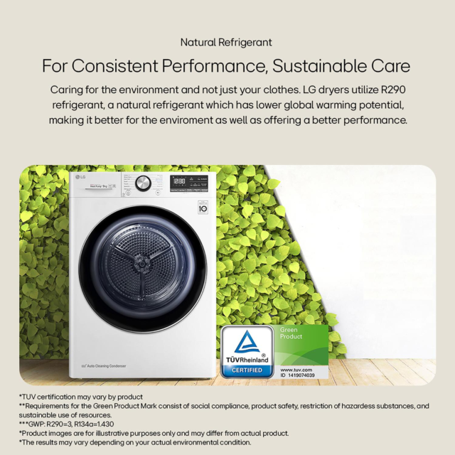 LG FDV709GN Heat Pump Tumble Dryer - 9kg