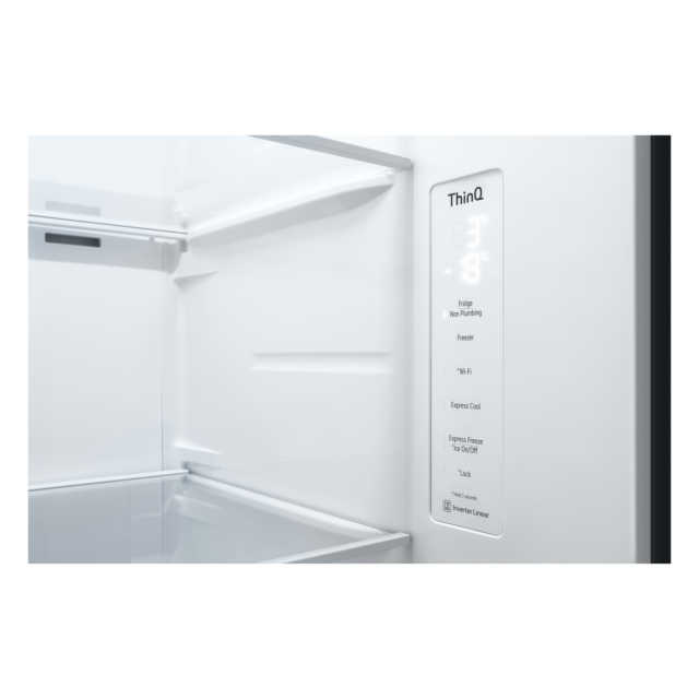 Lg GSLV71PZTD 91.3cm Frost Free American Style Fridge Freezer - Shiny Steel Shiny Steel