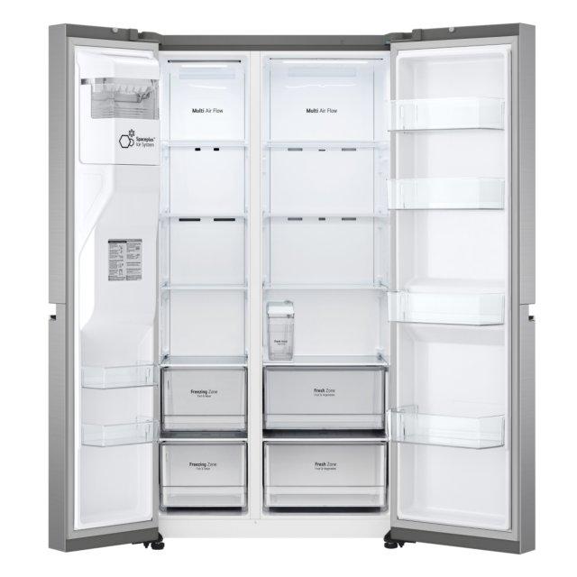Lg GSLV71PZTD 91.3cm Frost Free American Style Fridge Freezer - Shiny Steel Shiny Steel