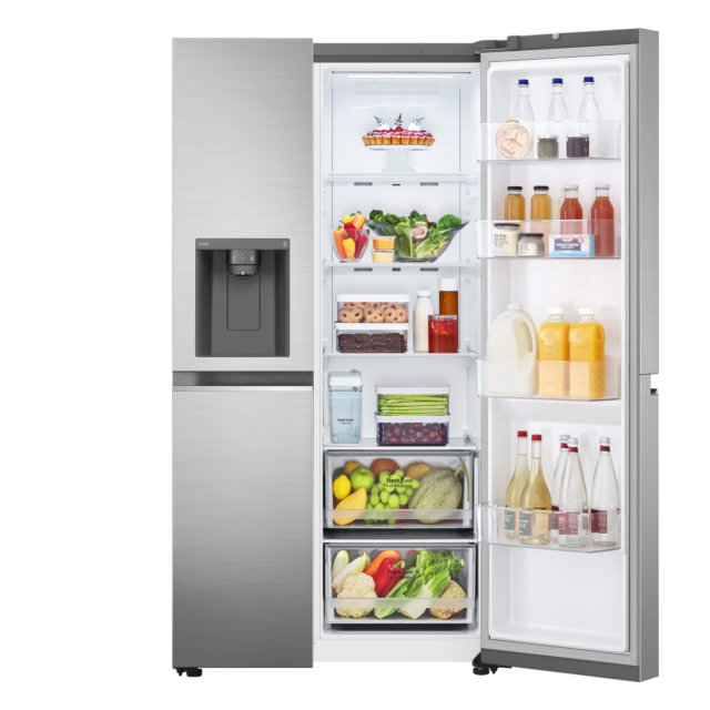 Lg GSLV71PZTD 91.3cm Frost Free American Style Fridge Freezer - Shiny Steel Shiny Steel