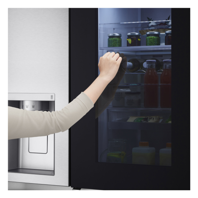 LG GSXV90BSAE Plumbed American Fridge Freezer - Premium Steel - Frost Free