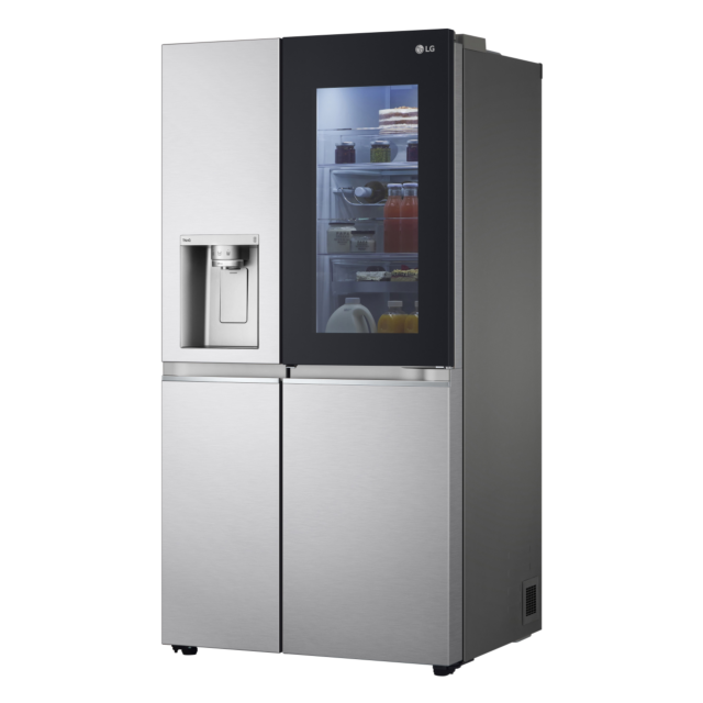 LG GSXV90BSAE Plumbed American Fridge Freezer - Premium Steel - Frost Free