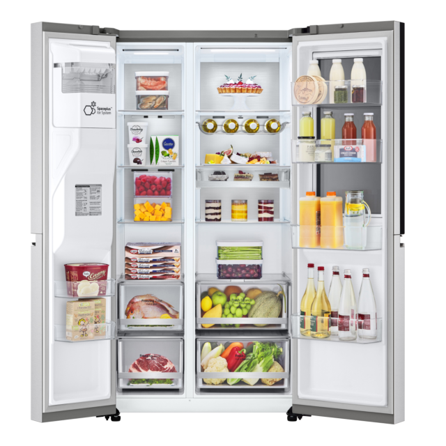 LG GSXV90BSAE Plumbed American Fridge Freezer - Premium Steel - Frost Free