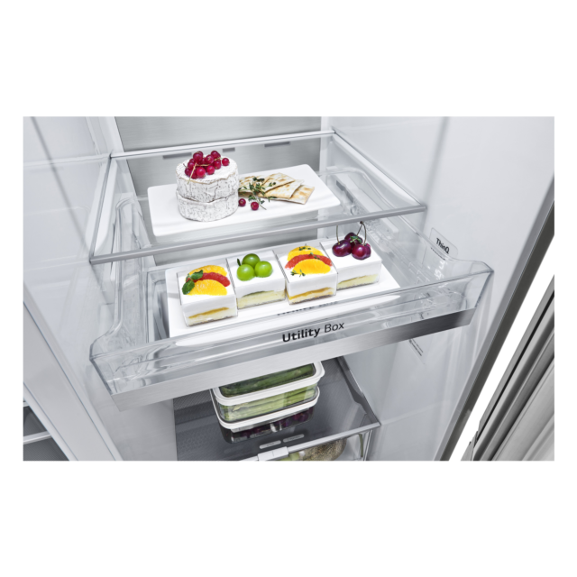 LG GSXV90BSAE Plumbed American Fridge Freezer - Premium Steel - Frost Free