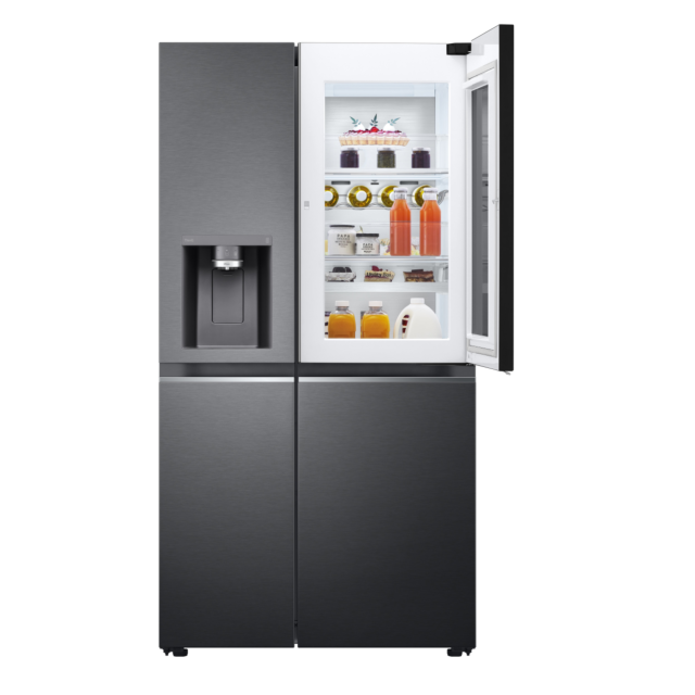 LG GSXV90MCAE 96.8cm Frost Free American Style Fridge Freezer - Matt Black