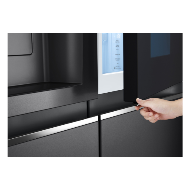 LG GSXV90MCAE 96.8cm Frost Free American Style Fridge Freezer - Matt Black