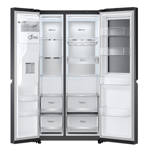 LG GSXV90MCAE 96.8cm Frost Free American Style Fridge Freezer - Matt Black