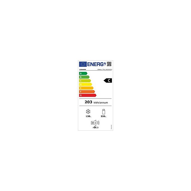 Liebherr CBNBSC778I Frost Free Fridge Freezer - Black Steel