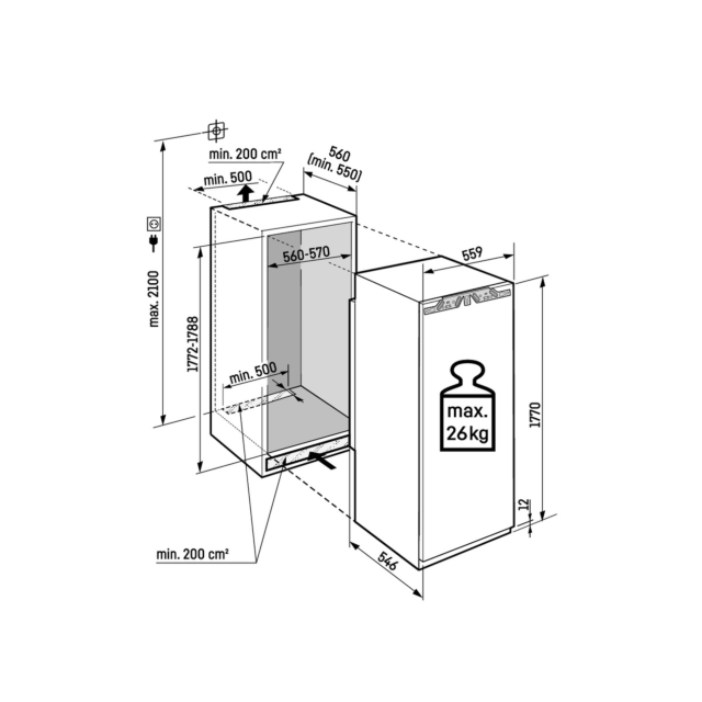 Liebherr IRBBI5150 Integrated Larder Fridge 296L