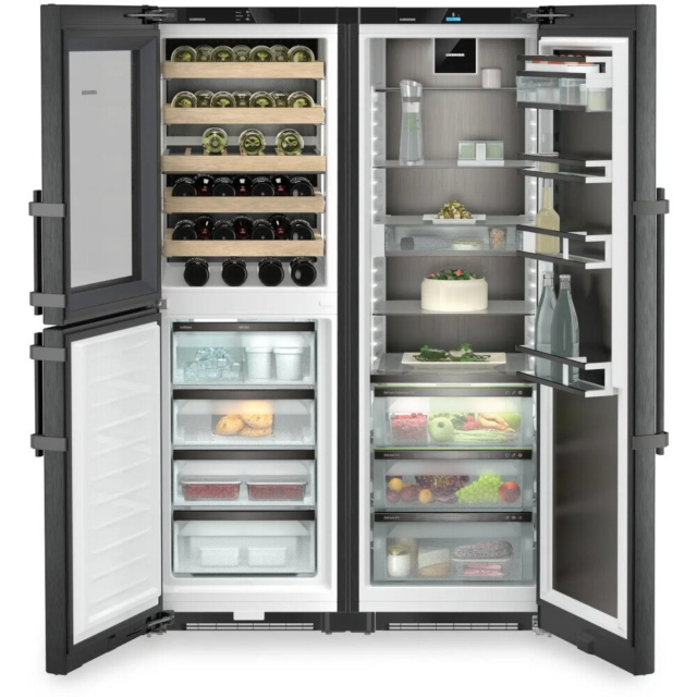 Liebherr XRCBS5295 Peak Side-by-Side Fridge-Freezer: 2 Zone Wine, InfinitySpring, IceMaker (Fixed Wa